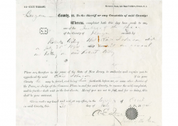 1894-07-30 Arrest warrant Justice A E Ivers