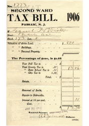 1906 TAXBILL Garrett Winter