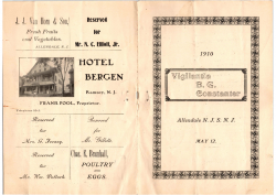 1910-05-12 CLUB PROGRAM SHOW Vigilantia B G Constanter Bergen Guards