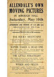 1921-05-10 Allendales own moving pictures in Borugh Hall