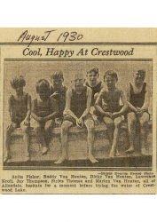 1930-08 CRESTWOOD Boys ready for Crestwood Lake Bergen Evening News