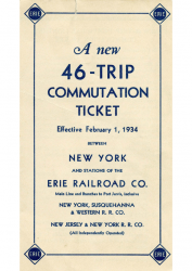 1934-02-01 RAILWAY trip communtation ticket schedule