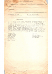 1939-08-10  Work Sheet of Road Return