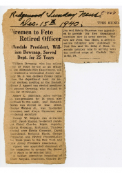 1940-12-15 Firemen to Fete Retired Officer