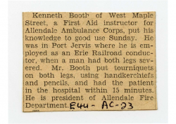 1942-08-11 Kenneth Booth uses his First Aid knowledge