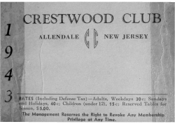 1943 CRESTWOOD Lake pass