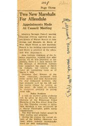 1943-03-14 Two new marshalls for Alledale