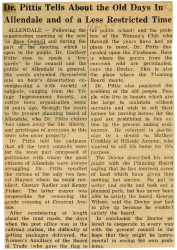 1955-01-06 Dr PITTIS tells about the old days in Allendale and of a less restricted time
