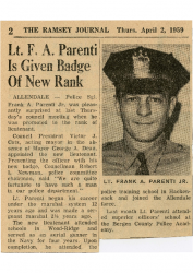 1959-04-02  Lt Parenti is given badge of new rank