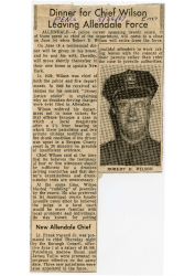 1967-05-26 Dinner for Chief Wilson leaving Allendale force