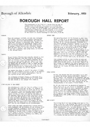 1970-02-28 Borough Hall Report
