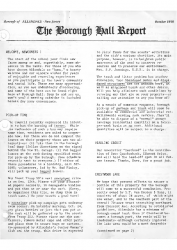 1970-10 Borough Hall Report