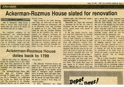 1991-05-22 Ackerman Rozmus house slarted for renovation